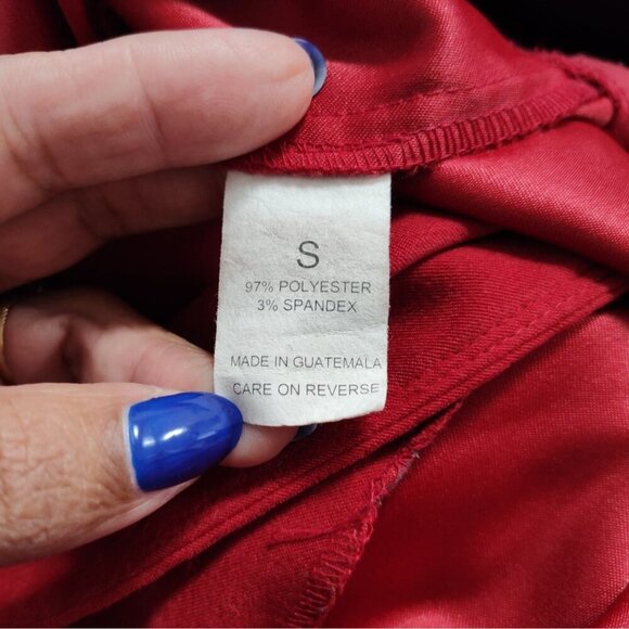 Vintage Y2K Briggs New York Red Button Up Shirt Jacket Women Size S Work Casual - Picture 9 of 10